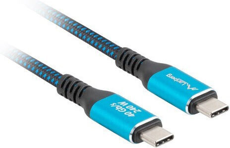 Lanberg USB 4 Video Cable USB-C male - USB-C 240W PD Μαύρο 0.5m CA-CMCM-44CU-0005-BK