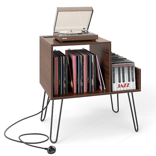 Costway Έπιπλο Hi-Fi Καφέ 45x67x66cm