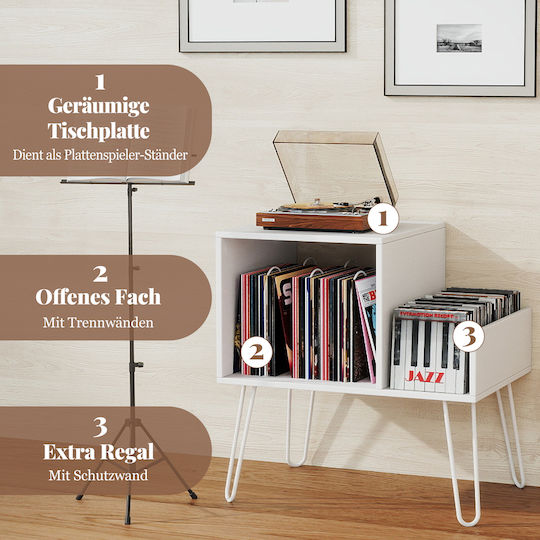 Costway Έπιπλο Hi-Fi Λευκό 45x67x66cm
