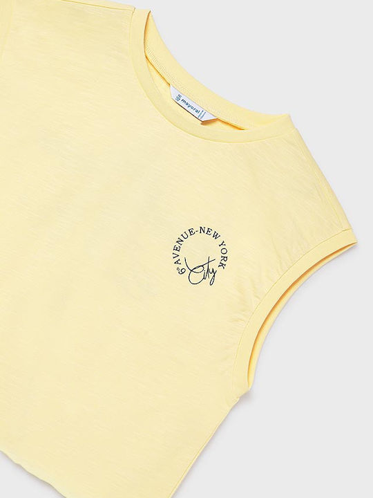 Kids' Crop Top Sleeveless Yellow