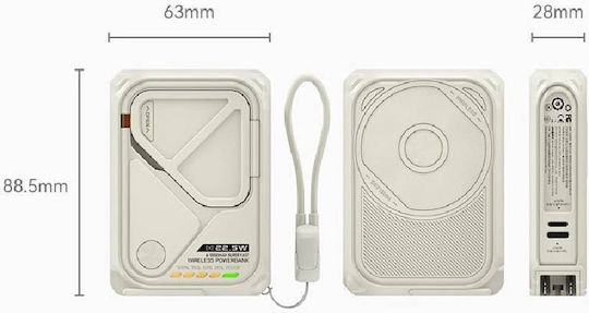 Nine G35 22.5w Wireless Fast Charging MagSafe Power Bank 2x Type-c Lightning Ports 10000mah Green Black