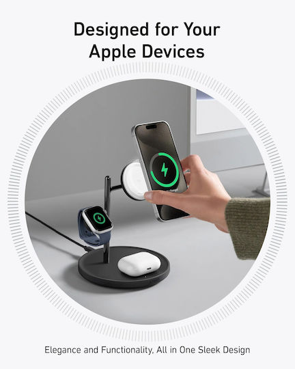 Anker 15W Черен (MagGo 3 in 1)