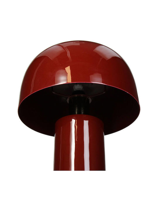 Metall Tischlampe mit Rot Schirm und Basis