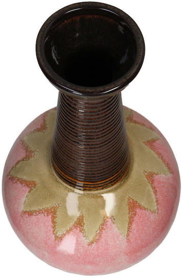 Βάζο Κεραμικό Ροζ 18.5x18.5xΥ39cm