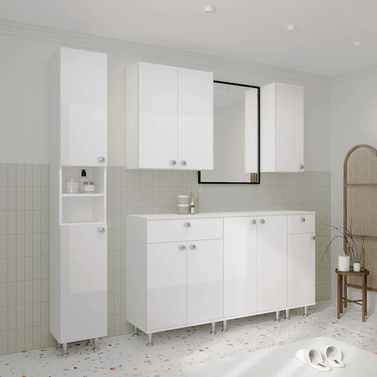 Zaria Cabinet de baie L30xA35xÎ85cm Alb