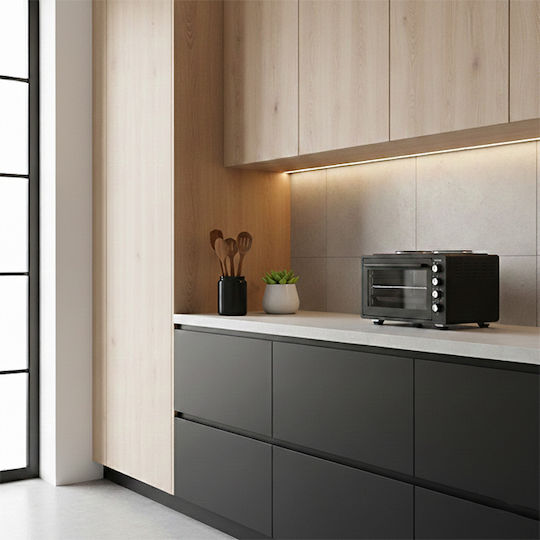 Davoline Urban Chef Ηλεκτρικό Φουρνάκι 37lt με 2 Εστίες