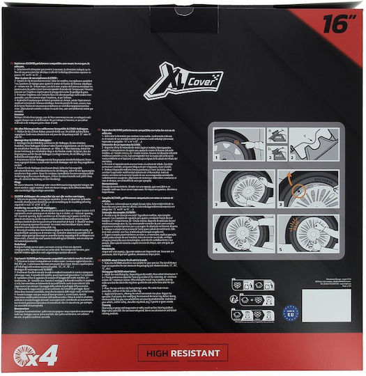 Xl Cover Set Car Hubcaps 4 Pieces 16 Silver 550352