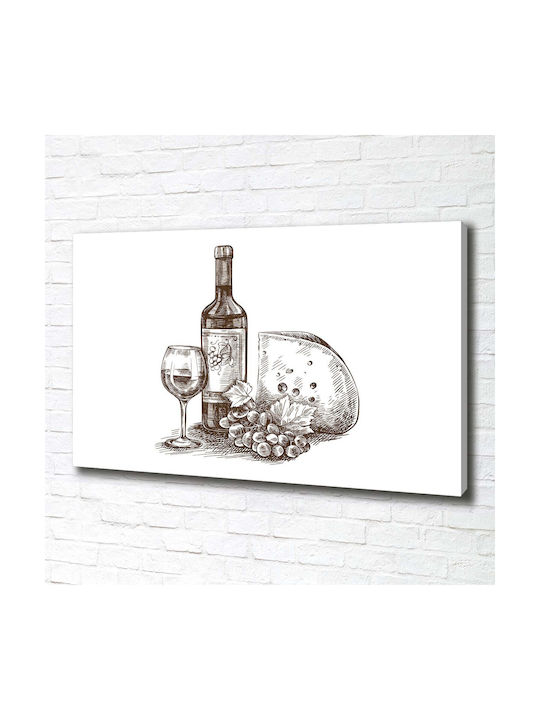 Panou Pânză Spațiu Profesional Decorare Vin Gustare 100x70 Cm