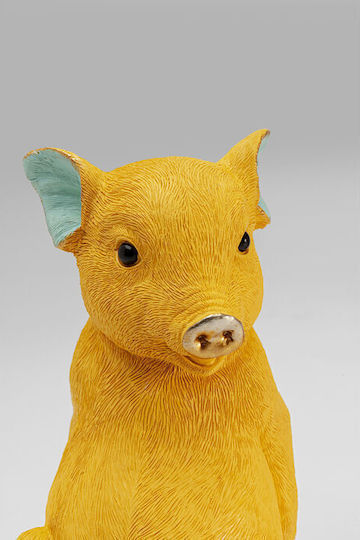 Book End Holders Pig Party Polyresin Orange Purple Set of 2 Pieces 12.8x15x29.5cm