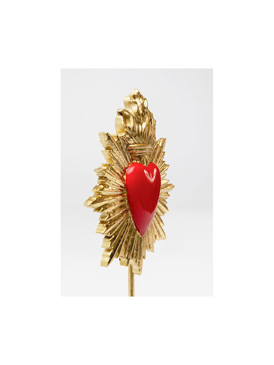 Διακοσμητικό Επιτραπέζιο Flaming Heart Χρυσό 10.8*9*31.1εκ
