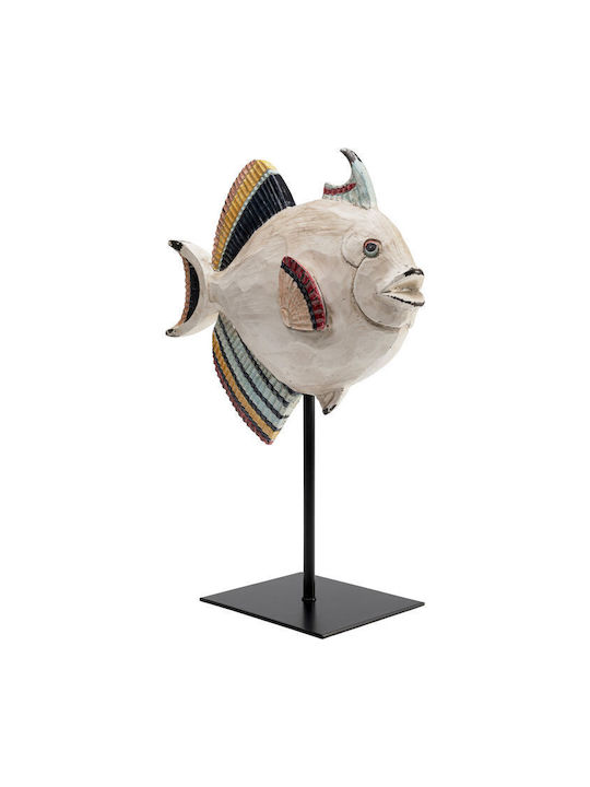 Decorative Tabletop Fishy Ceramic Beige 26x10x30cm