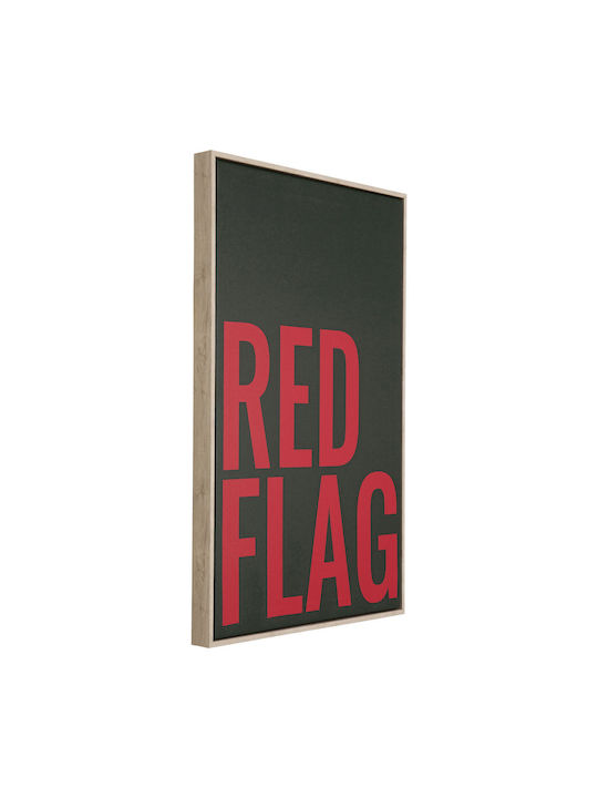 Панел Платнен Red Flag Черна Рамка 40x60см