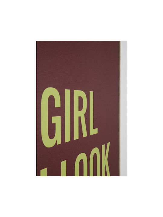 Canvas Painting Go Girl Brown Frame 50x70cm