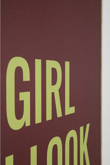 Canvas Painting Go Girl Brown Frame 50x70cm