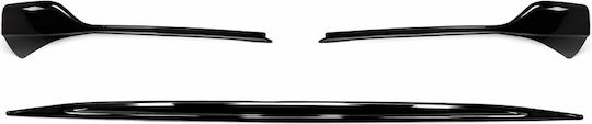 Front Spoiler Mercedes-Benz A-Class W177 18-23 Hatchback Sedan AMG Line Glossy Black 3 Pieces