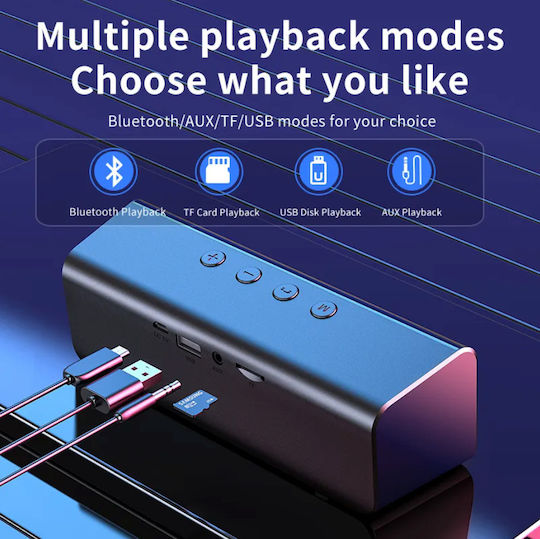 Ηχείο Bluetooth 10W με Διάρκεια Μπαταρίας έως 10 ώρες Μπλε S31