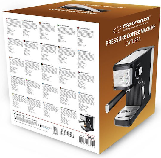 Esperanza Μηχανή Espresso Ασημί EKC011