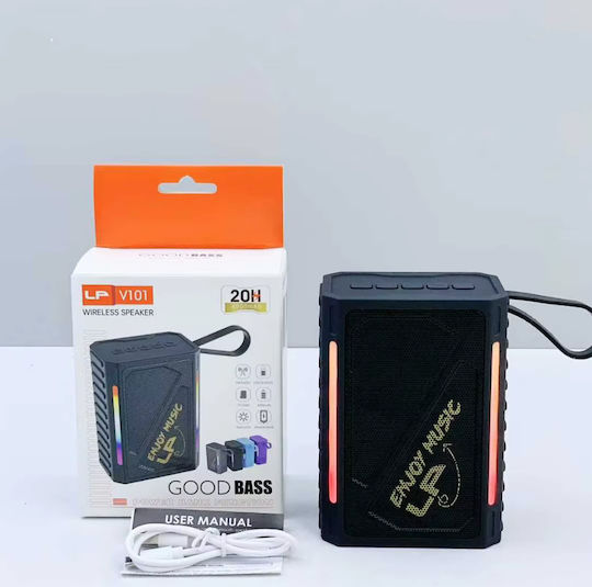 Bluetooth Speaker 10W with Radio and Battery Life up to 5 hours Black LP-V101