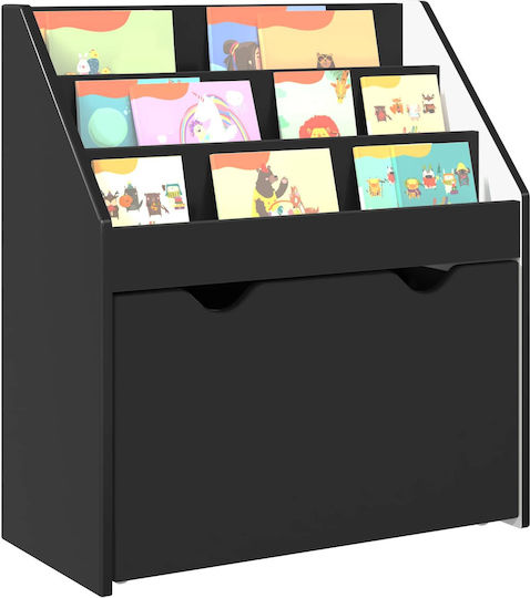 Bücherregal Boden Schwarz 60x29.5x69cm