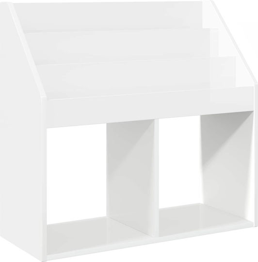 Βιβλιοθήκη Δαπέδου Ξύλινη Λευκή 72.5x29.5x69cm