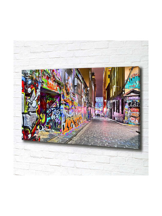 Wandbild Segeltuch Hochwertiger Druck Buntes Graffiti 100x70 cm
