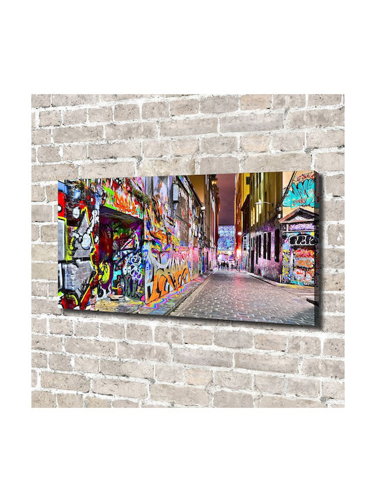 Panou De Perete Pânză De Înaltă Calitate Imprimare Graffiti Colorat 140x70 Cm