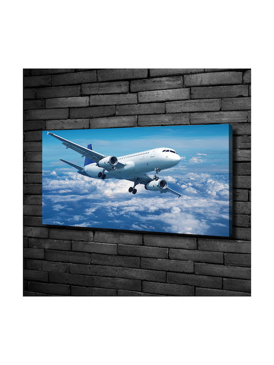 Wandbild Segeltuch Robuste Materialen Flugzeug In Den Wolken 100x50 cm