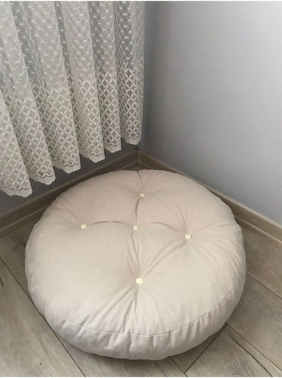 Bean Bag Floor Cushion Living Room & Balcony Cream 60x60cm Bean Bag Floor Cushion Living Room & Balcony Cream 60x60cm