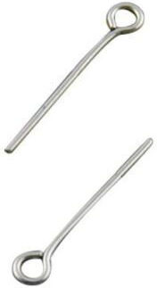 Steel Grana Earring Findings Silver Choice of Size