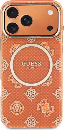 Guess Case Iml Peony Dot Magsafe Iphone 17 Pro Max Orange Guhmp17x5hpoedo