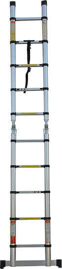 Profal Telescopic Ladder Aluminum 5 of Steps with Maximum Height 5m