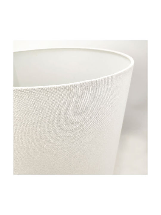 InTheBox Egli Ceramic Table Lamp with White Shade and Gray Base