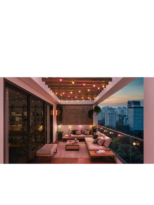 Philips Hue Festavia Στεγανή Smart Γιρλάντα Φωτισμού LED 14m με 20 Λάμπες