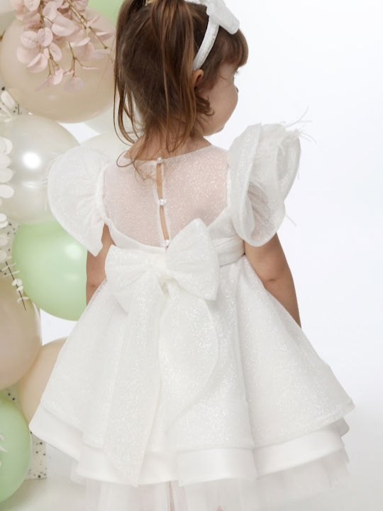 Mi Chiamo Alb Rochie de Botez din Tulle