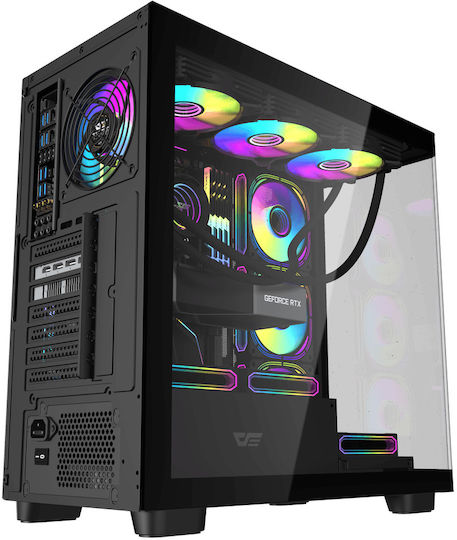 Darkflash DS900G Gaming Middle Tower Carcasă Calculator cu Fereastră Laterală Negru