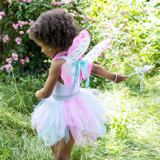 Great Pretenders Rosa-Menta Elfen Kostüm Tutu Flügel Stab 4-6 Jahre