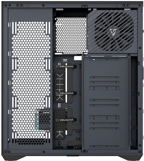 Modecom Volcano SPACE XL NF Gaming Full Tower Κουτί Υπολογιστή με Πλαϊνό Παράθυρο και ARGB Φωτισμό Μαύρο