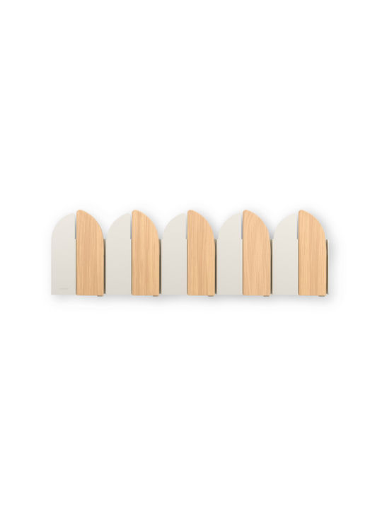 Umbra Wooden Wall Hanger 10 Hooks Beige 43x14cm