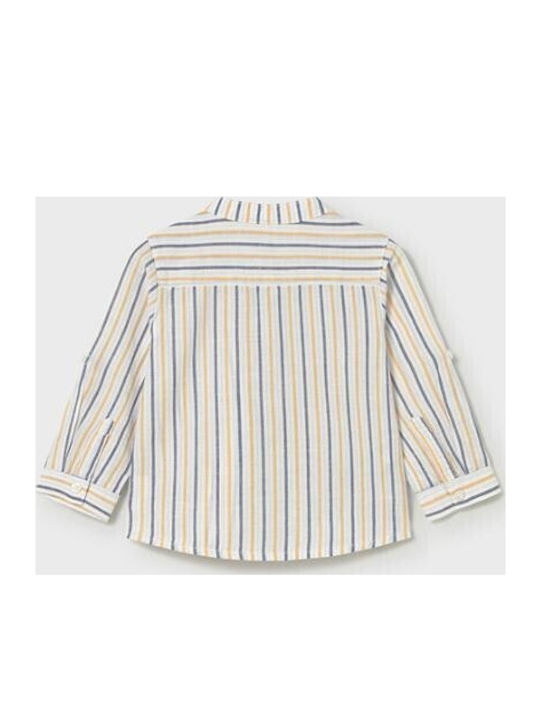 Tricou Pentru Copii Cu Dungi Mânecă Lungă Din In Bej