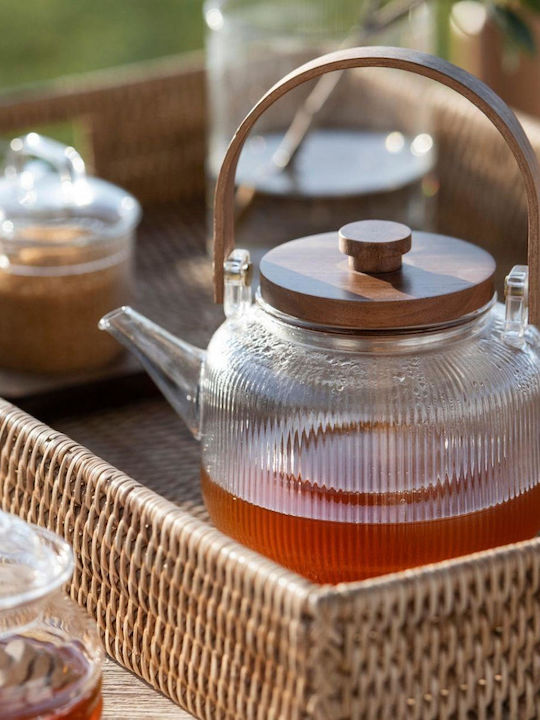 Andrea House Teapot with Filter Glass Transparent 1000ml