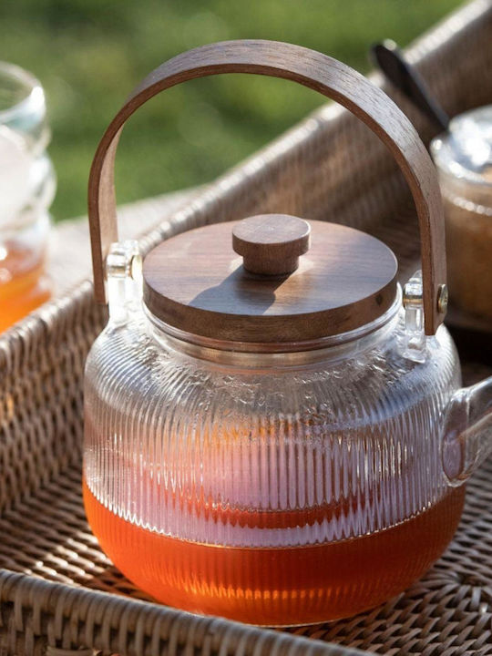 Andrea House Teapot with Filter Glass Transparent 1000ml