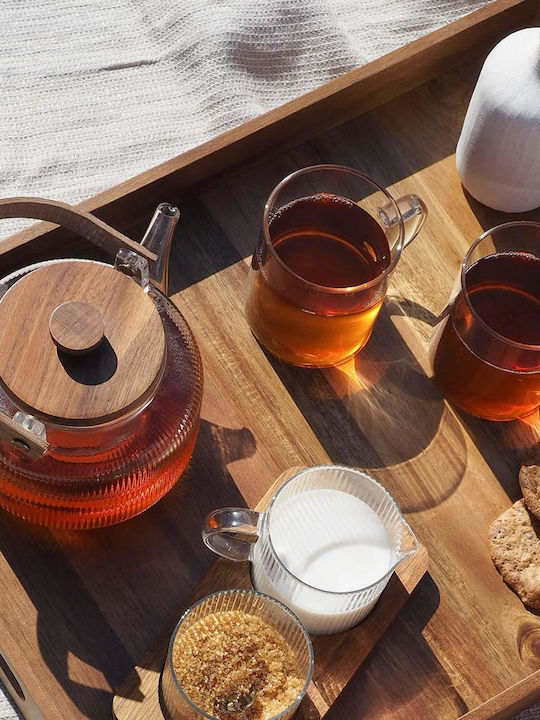 Andrea House Teapot with Filter Glass Transparent 1000ml