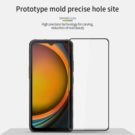 3D Vollflächig gehärtetes Glas Schwarz (Galaxy XCover7)