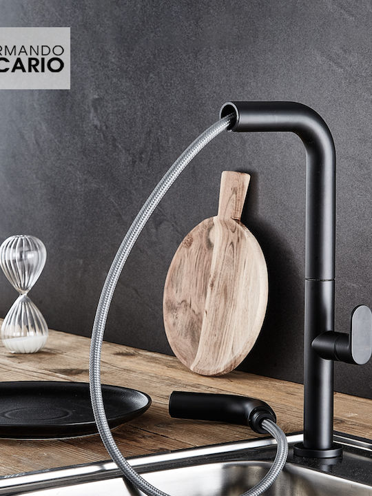 Armando Vicario Eva Kitchen Counter Faucet with Pull-Out Spray Bronze