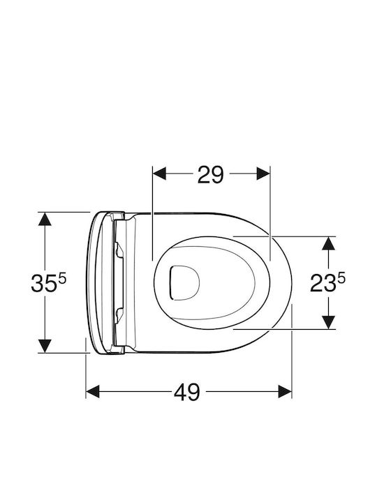 Geberit Wall-Mounted Toilet with Flush Soft Close White