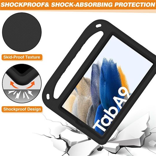 Hand-hold Back Cover για Παιδιά Μαύρη (Galaxy Tab A9 8.7 (X110 / X115))