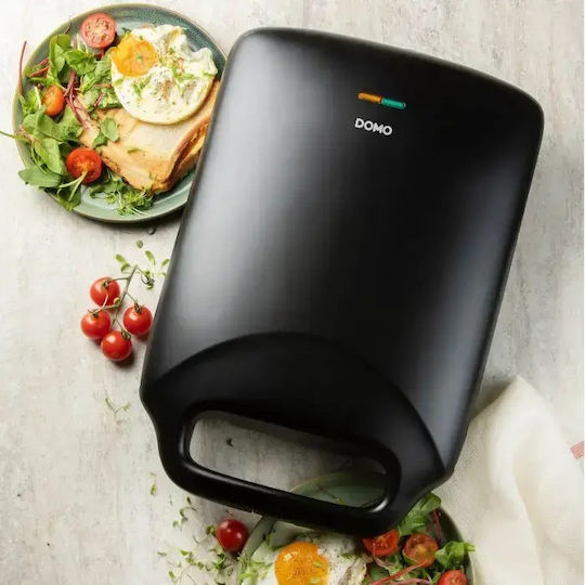 Domo Sandwich Maker pentru 4 Sandvișuri 900W Neagră
