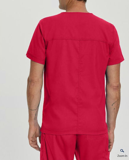 Landau Men's Red Medical Blouse