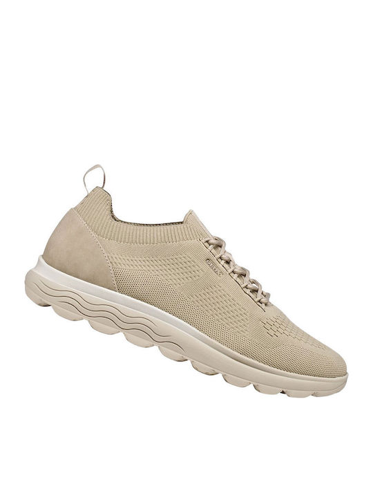 U Spherica A Knitted Anatomical Sneakers Beige