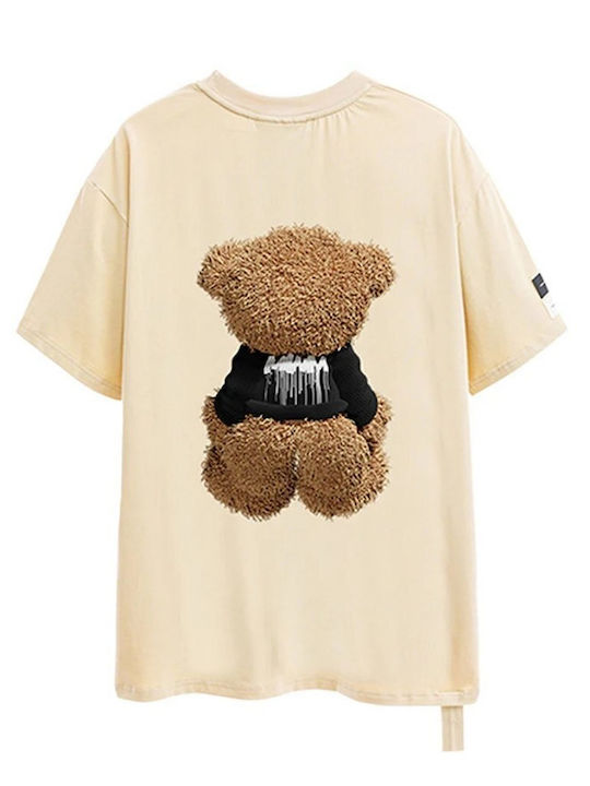 Mod Wave Movement T-Shirt Beige